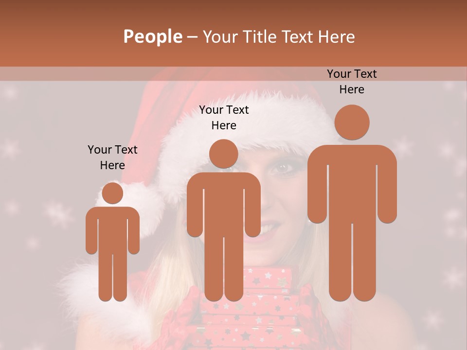 Snow Fashion Portrait PowerPoint Template