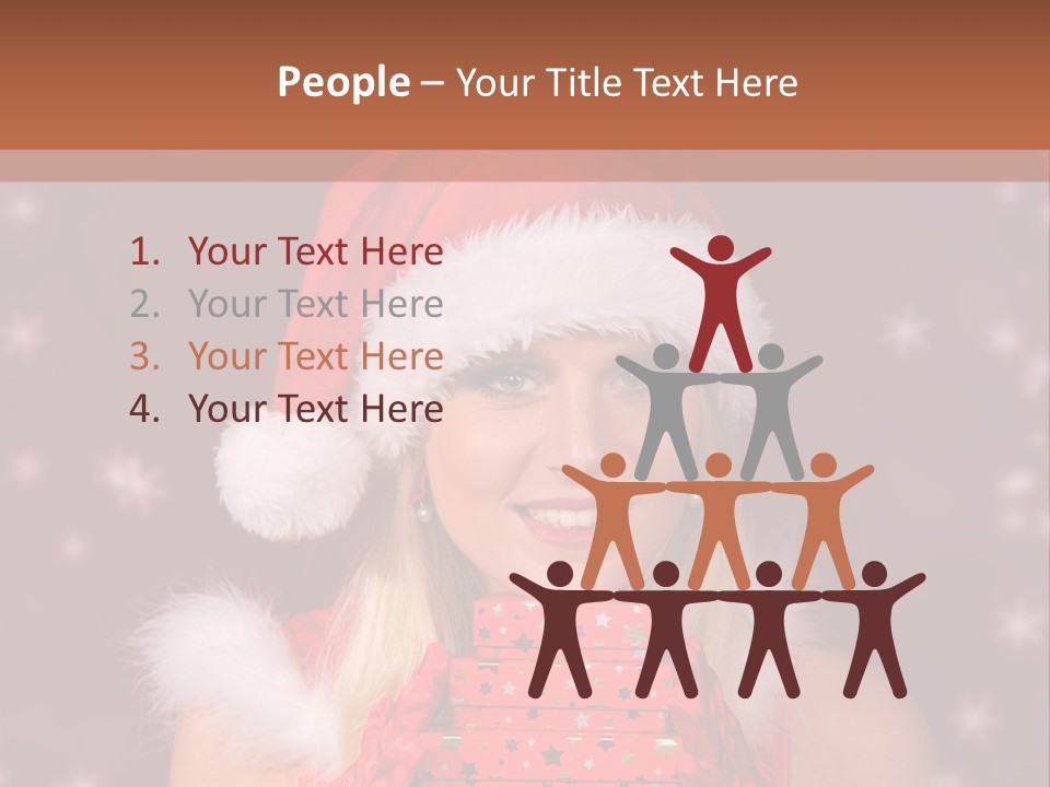 Snow Fashion Portrait PowerPoint Template