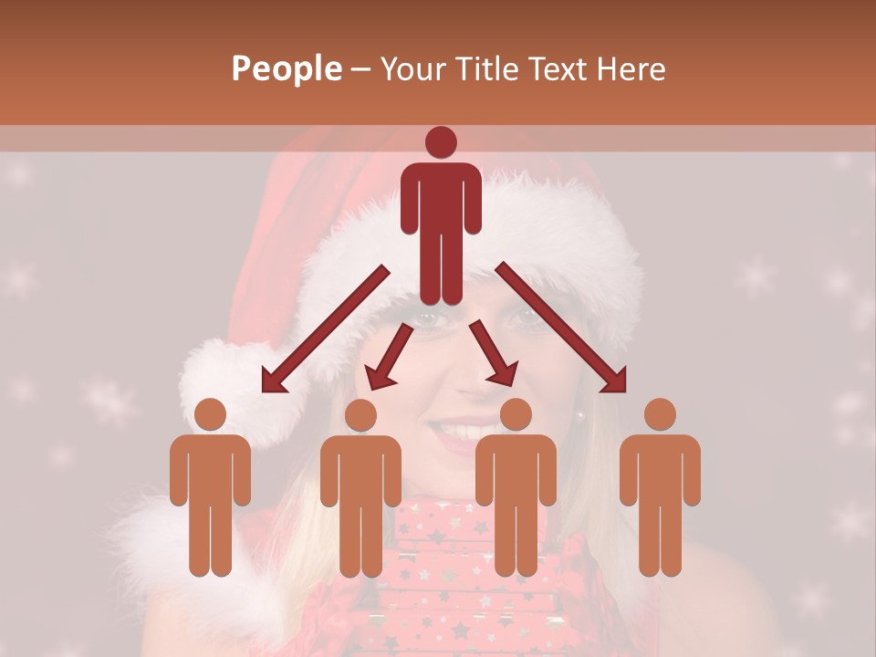 Snow Fashion Portrait PowerPoint Template