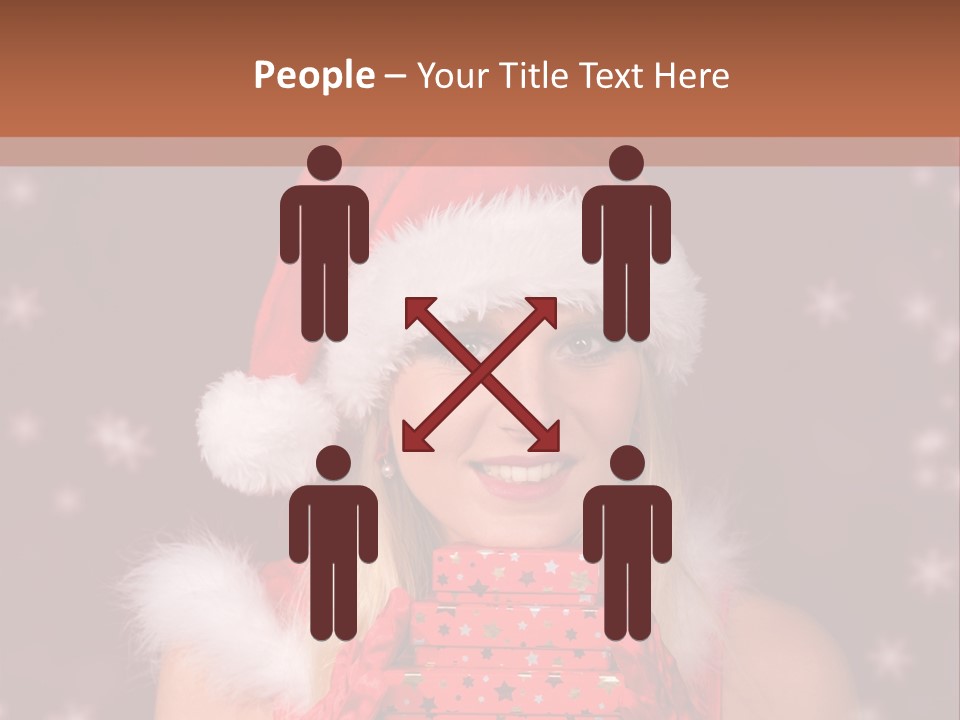 Snow Fashion Portrait PowerPoint Template