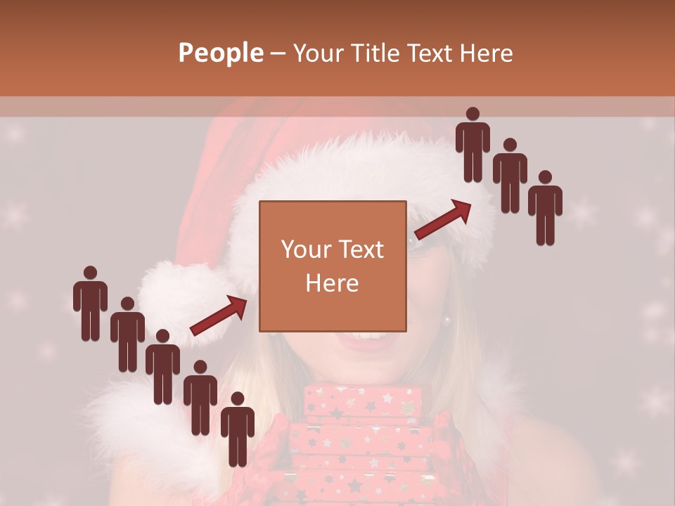 Snow Fashion Portrait PowerPoint Template