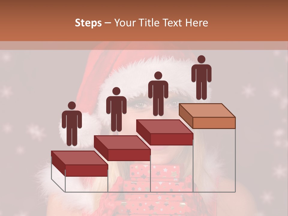 Snow Fashion Portrait PowerPoint Template