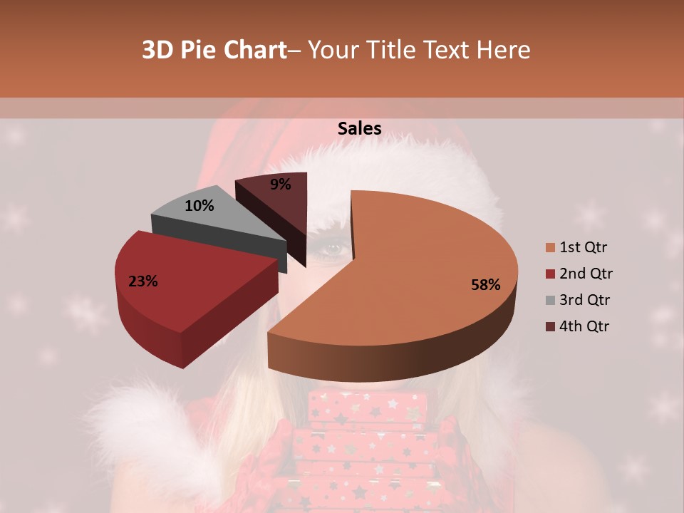 Snow Fashion Portrait PowerPoint Template