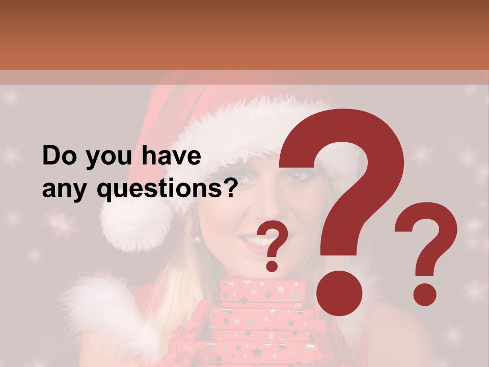 Snow Fashion Portrait PowerPoint Template