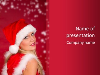 Lady Young Snow PowerPoint Template