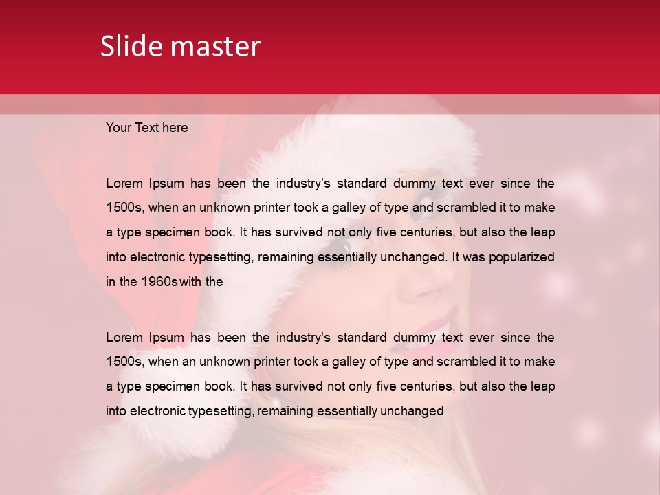 Lady Young Snow PowerPoint Template