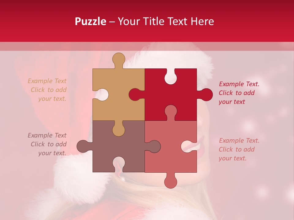 Lady Young Snow PowerPoint Template