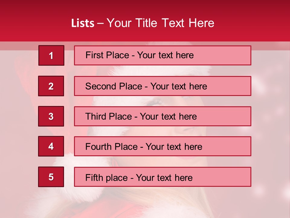 Lady Young Snow PowerPoint Template