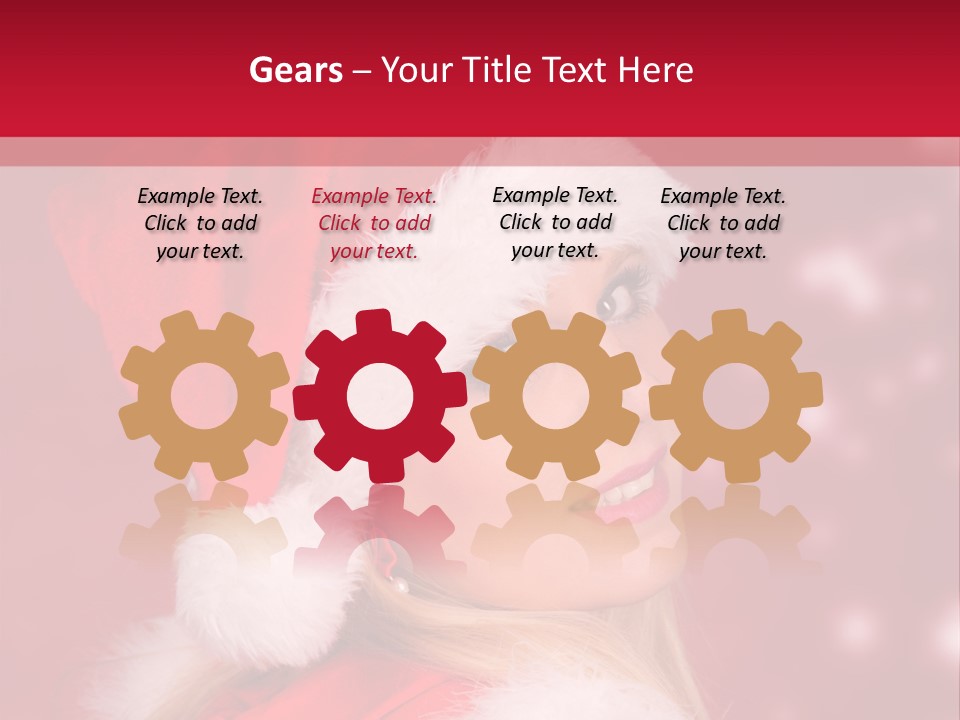 Lady Young Snow PowerPoint Template