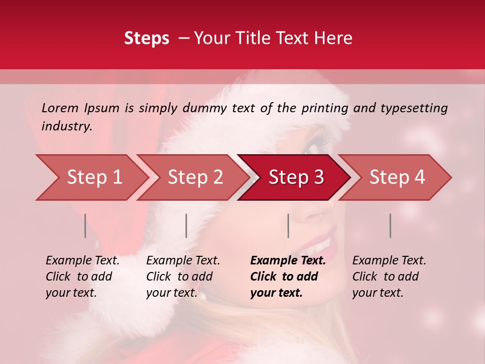 Lady Young Snow PowerPoint Template