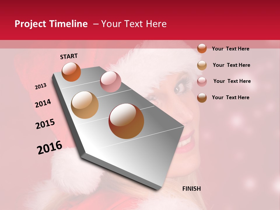 Lady Young Snow PowerPoint Template