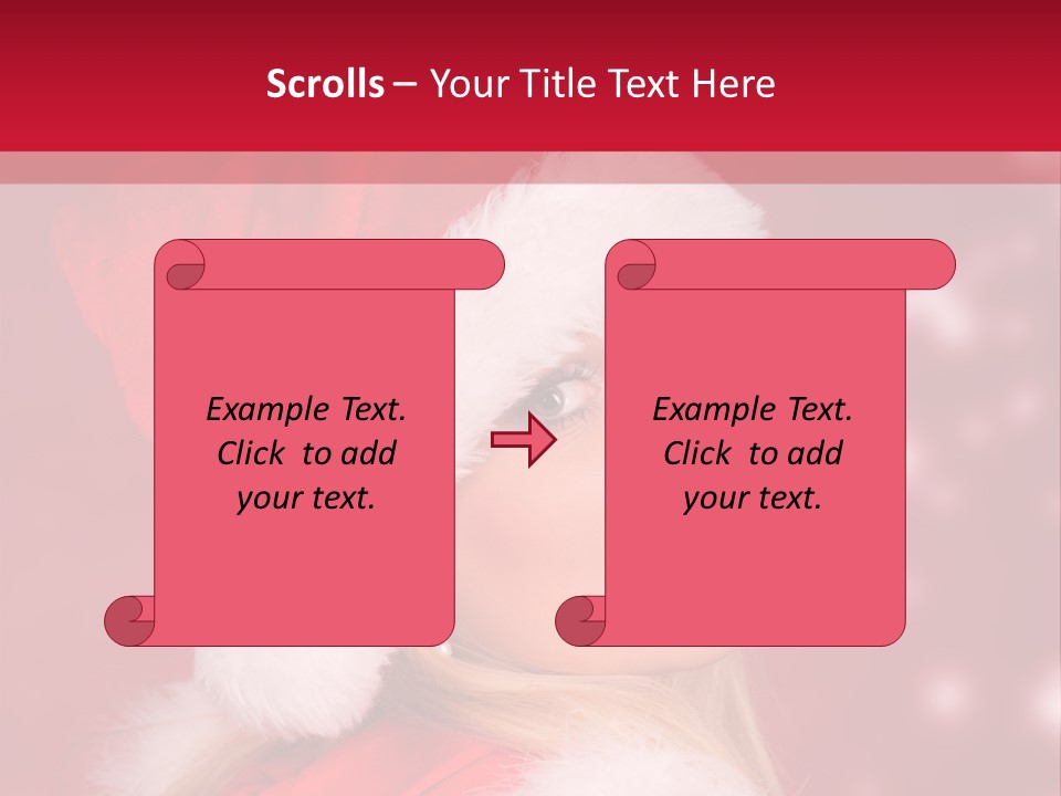 Lady Young Snow PowerPoint Template