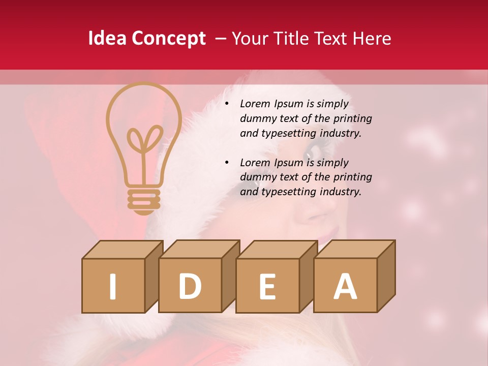 Lady Young Snow PowerPoint Template