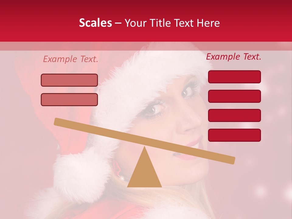 Lady Young Snow PowerPoint Template