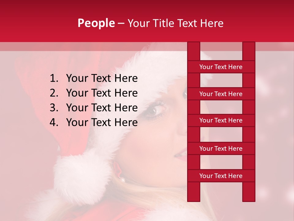 Lady Young Snow PowerPoint Template