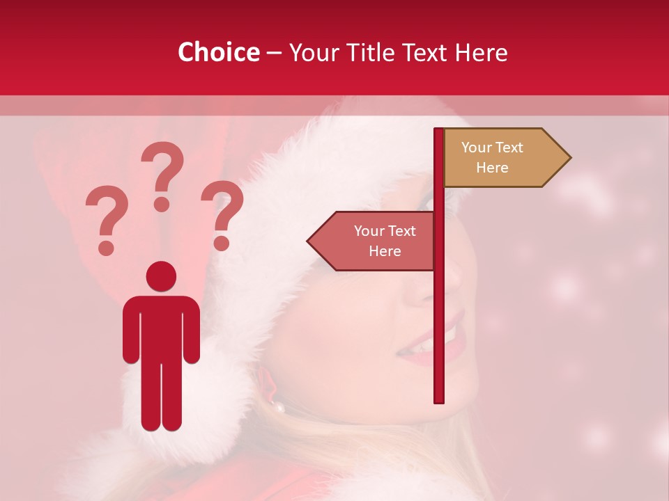 Lady Young Snow PowerPoint Template