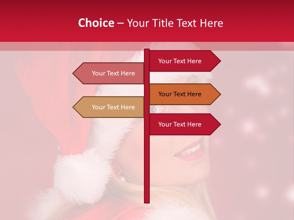 Lady Young Snow PowerPoint Template