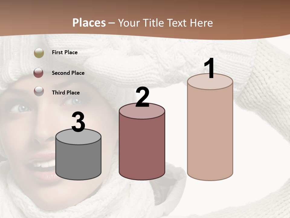 Woman Winter One Woman Only PowerPoint Template