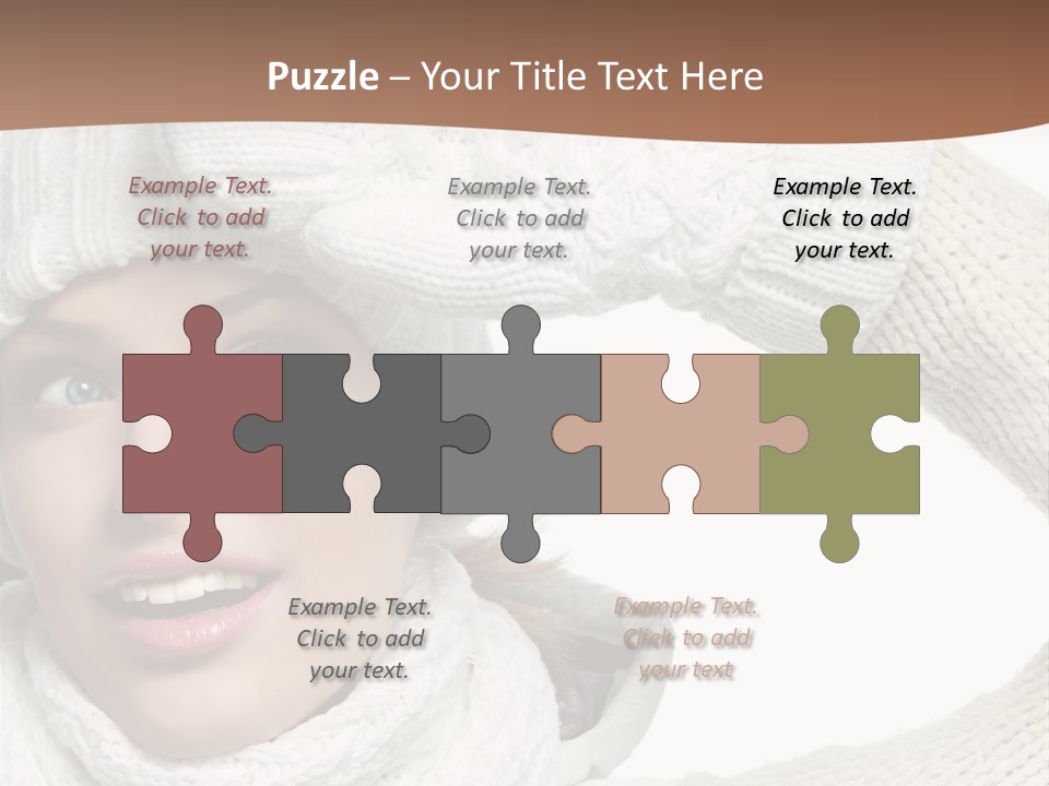 Woman Winter One Woman Only PowerPoint Template