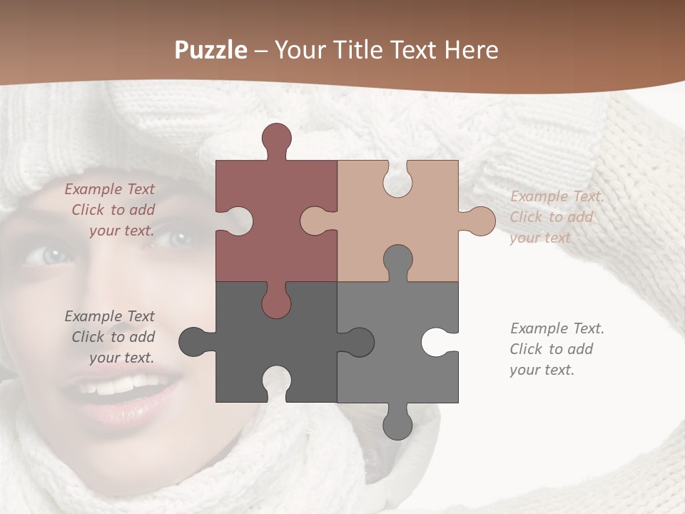 Woman Winter One Woman Only PowerPoint Template