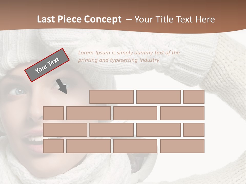 Woman Winter One Woman Only PowerPoint Template