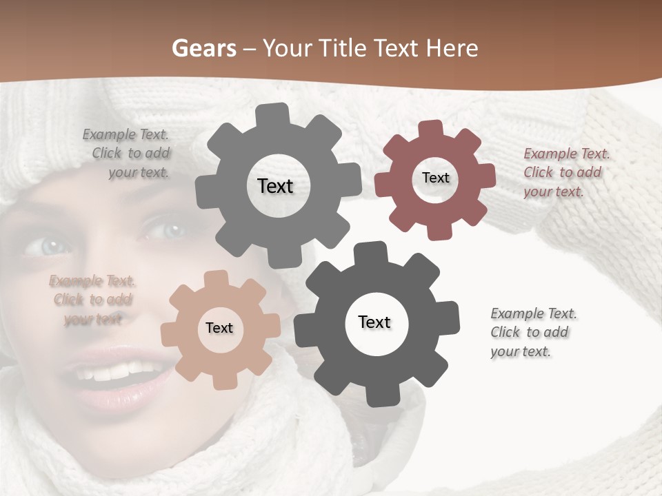 Woman Winter One Woman Only PowerPoint Template