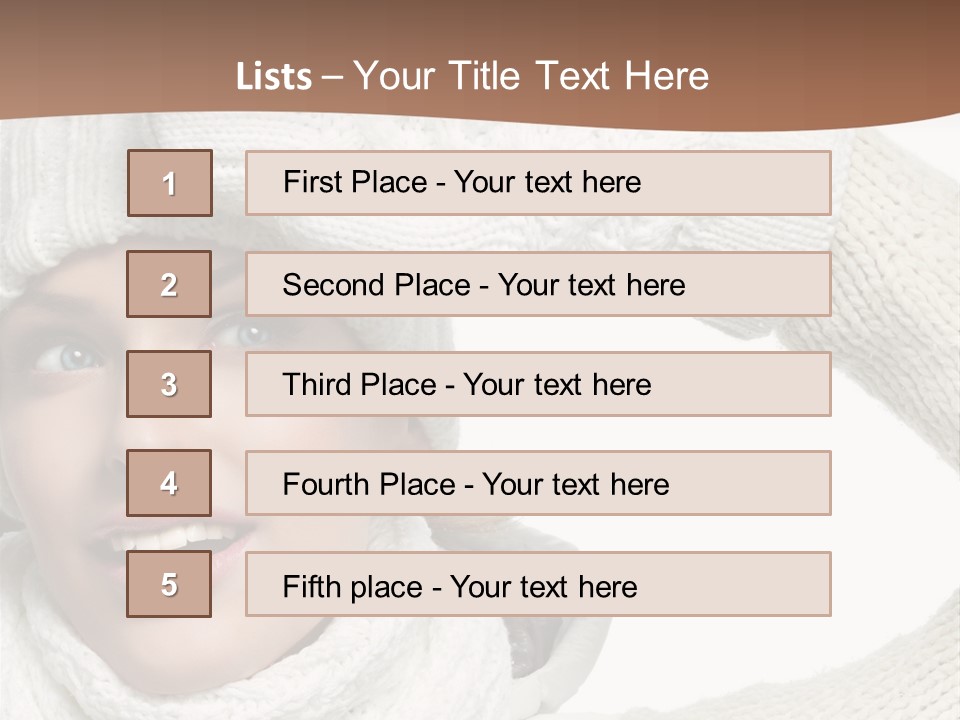 Woman Winter One Woman Only PowerPoint Template
