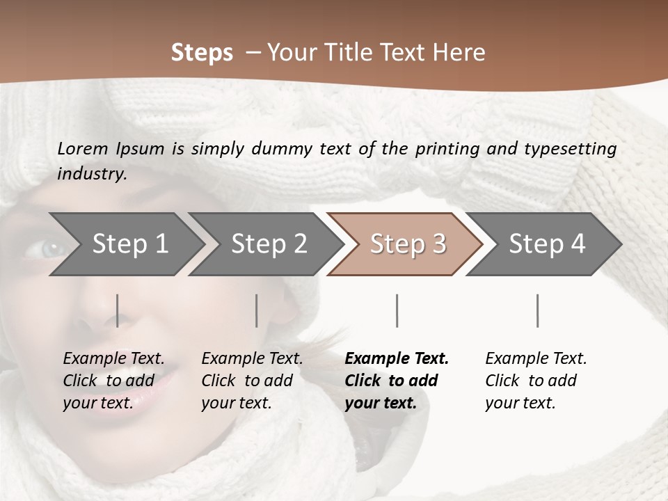 Woman Winter One Woman Only PowerPoint Template