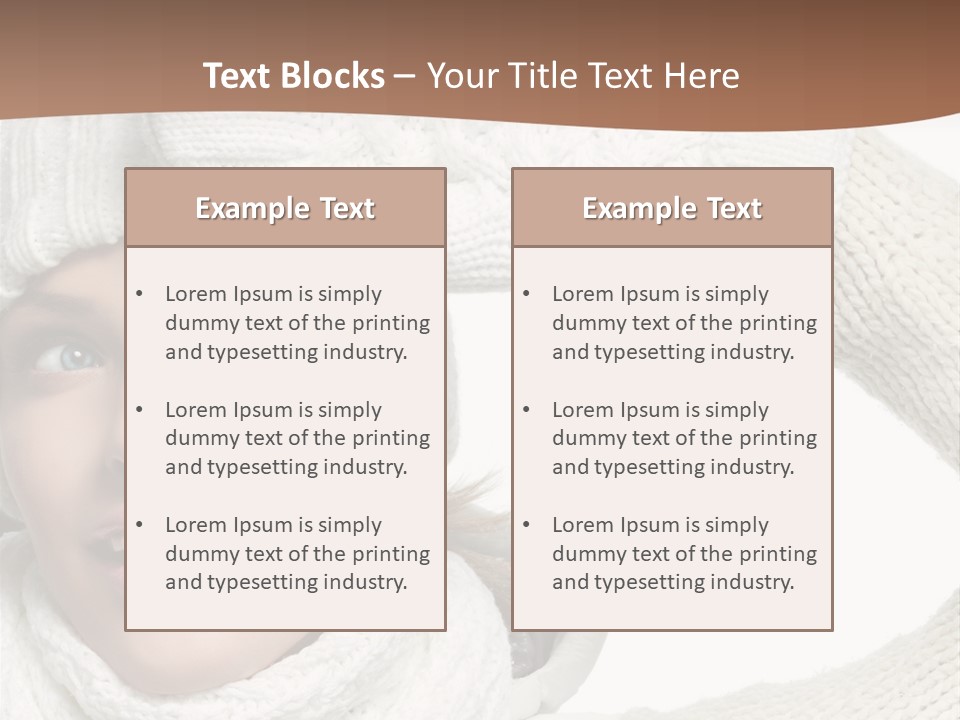 Woman Winter One Woman Only PowerPoint Template