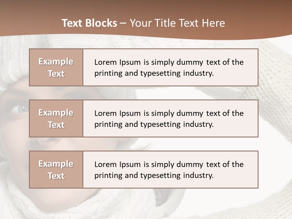 Woman Winter One Woman Only PowerPoint Template