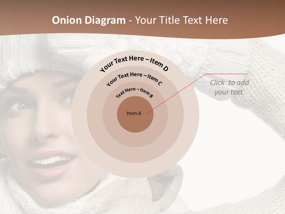 Woman Winter One Woman Only PowerPoint Template