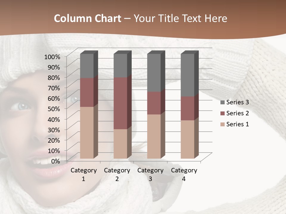 Woman Winter One Woman Only PowerPoint Template