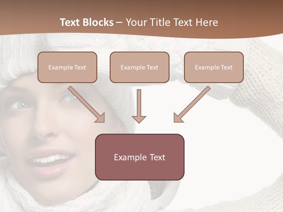 Woman Winter One Woman Only PowerPoint Template