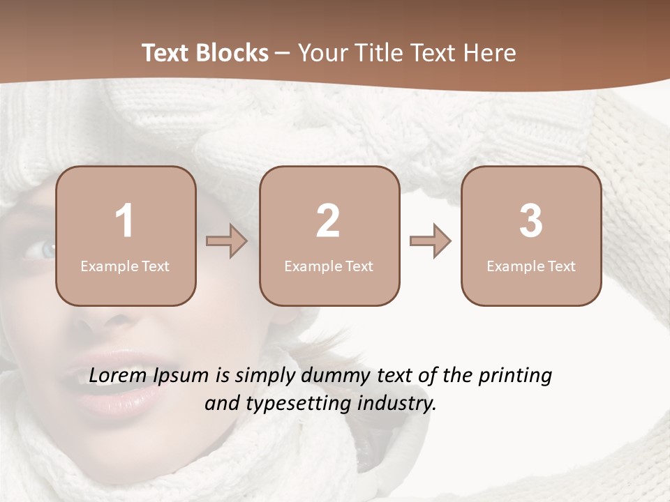 Woman Winter One Woman Only PowerPoint Template