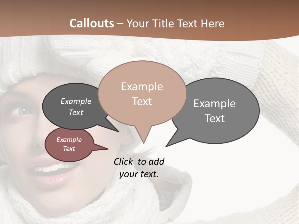 Woman Winter One Woman Only PowerPoint Template