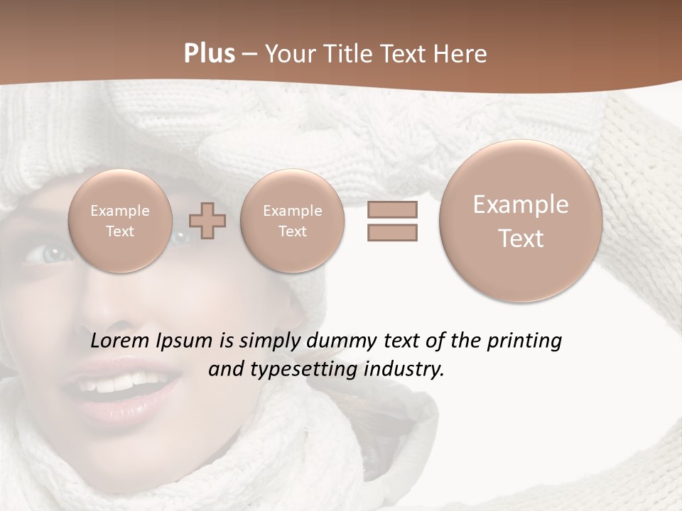 Woman Winter One Woman Only PowerPoint Template