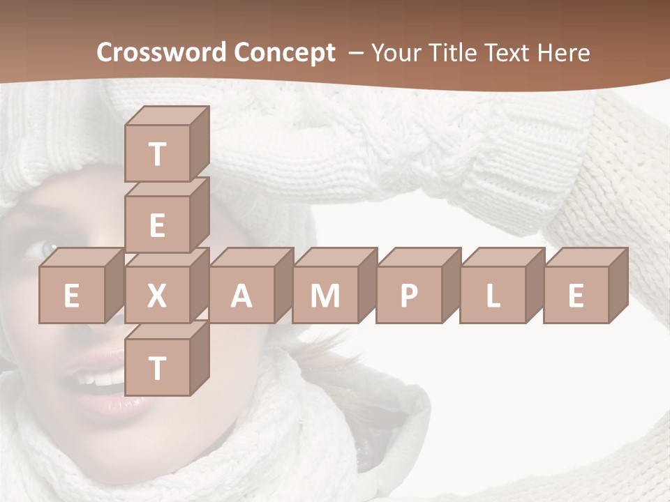 Woman Winter One Woman Only PowerPoint Template