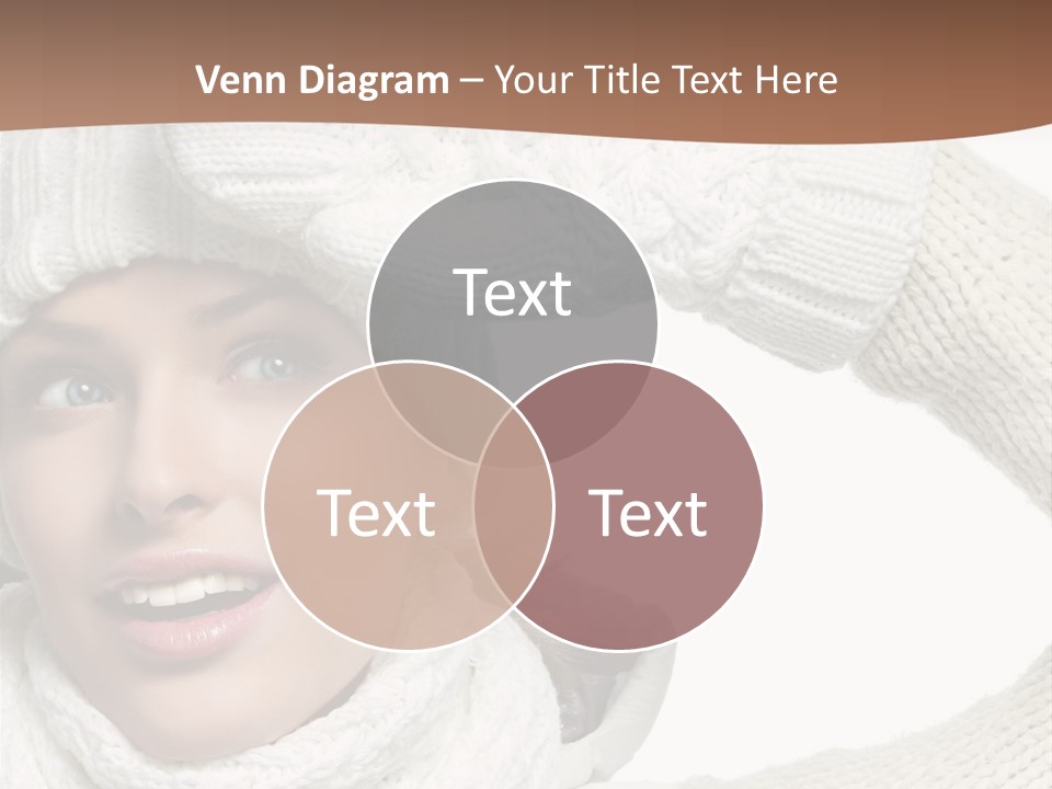 Woman Winter One Woman Only PowerPoint Template