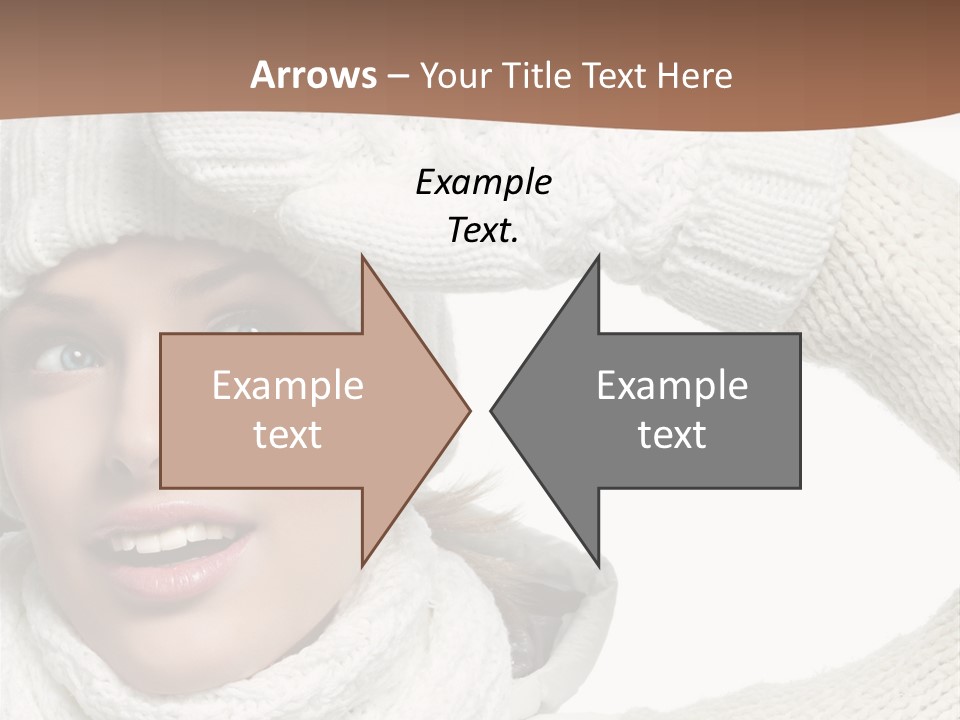 Woman Winter One Woman Only PowerPoint Template