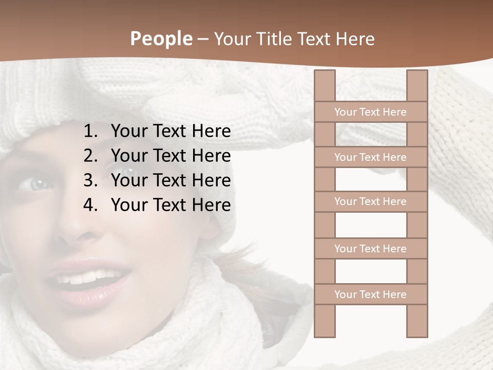 Woman Winter One Woman Only PowerPoint Template