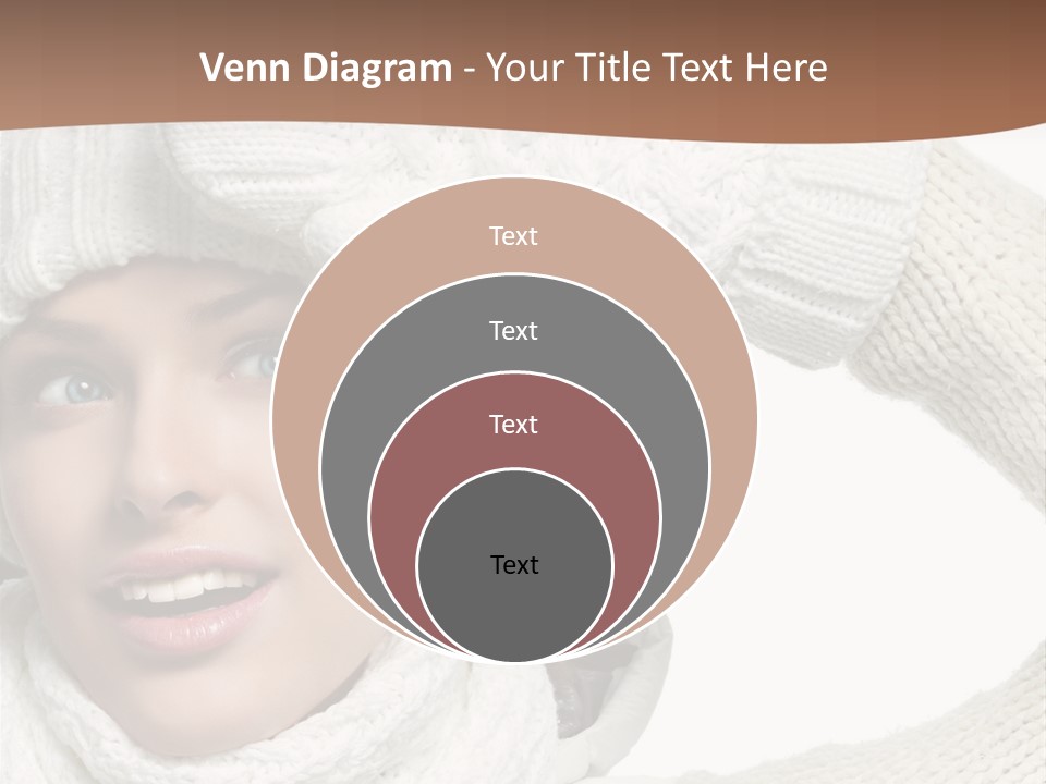 Woman Winter One Woman Only PowerPoint Template