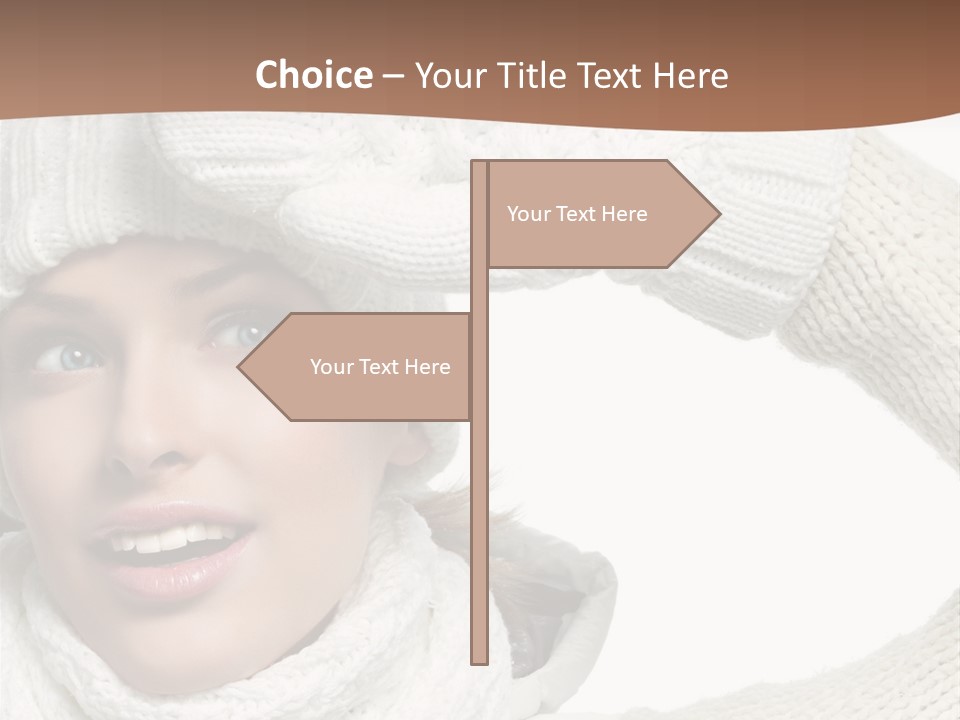 Woman Winter One Woman Only PowerPoint Template