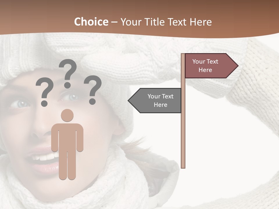 Woman Winter One Woman Only PowerPoint Template