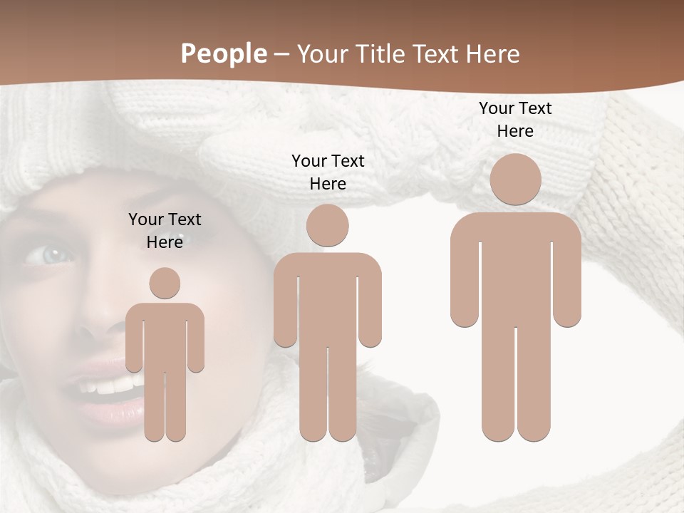 Woman Winter One Woman Only PowerPoint Template