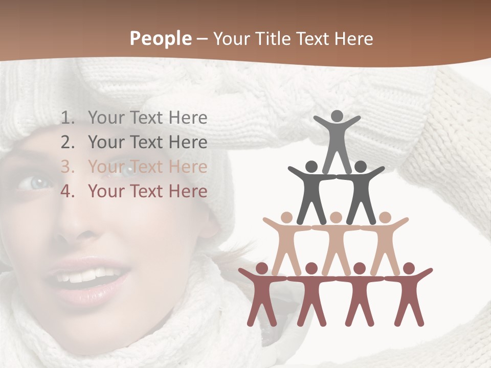 Woman Winter One Woman Only PowerPoint Template