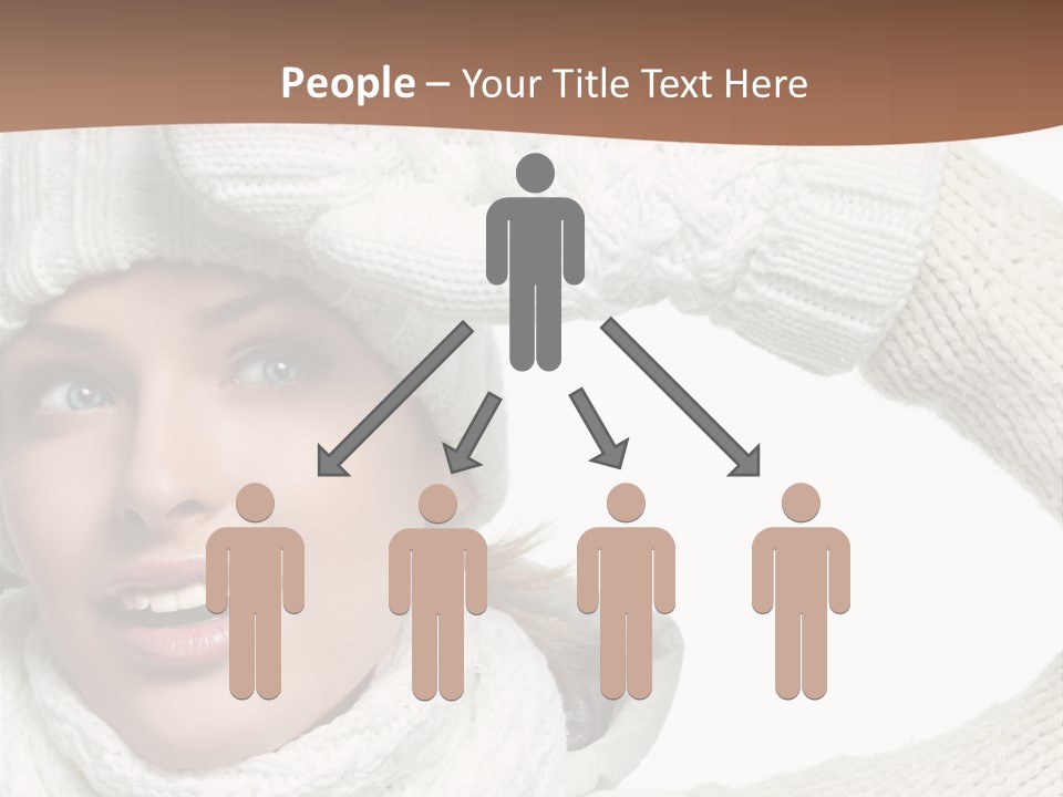 Woman Winter One Woman Only PowerPoint Template