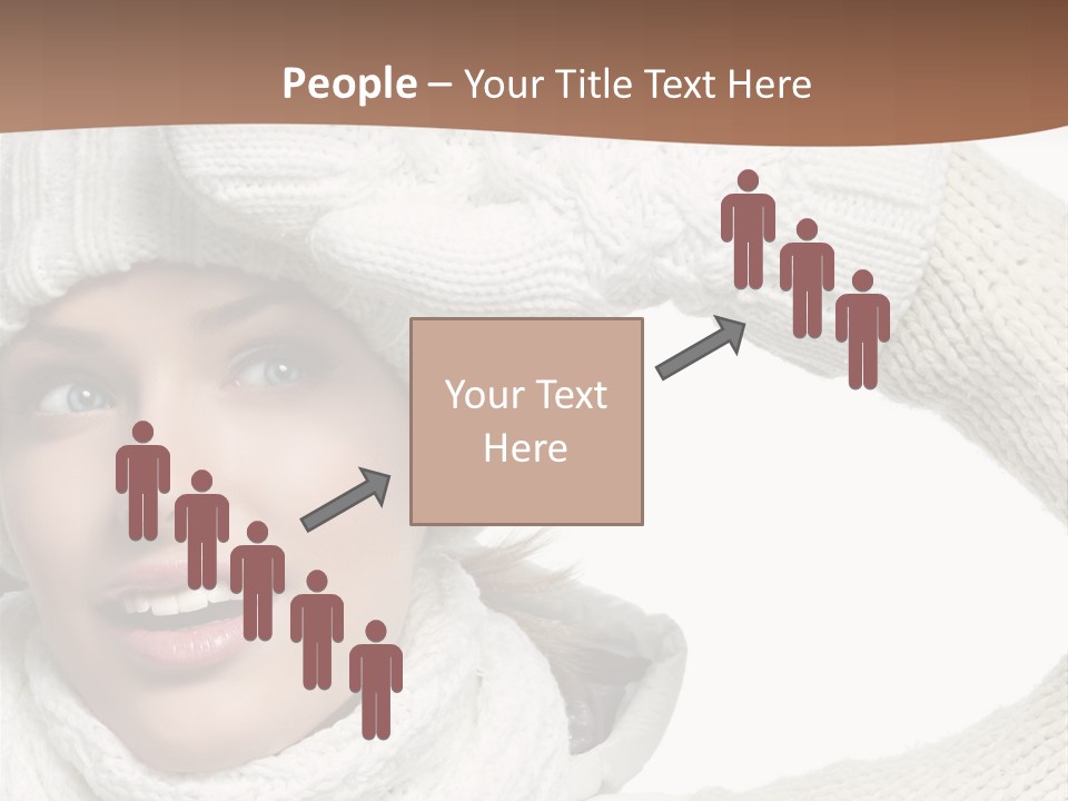 Woman Winter One Woman Only PowerPoint Template