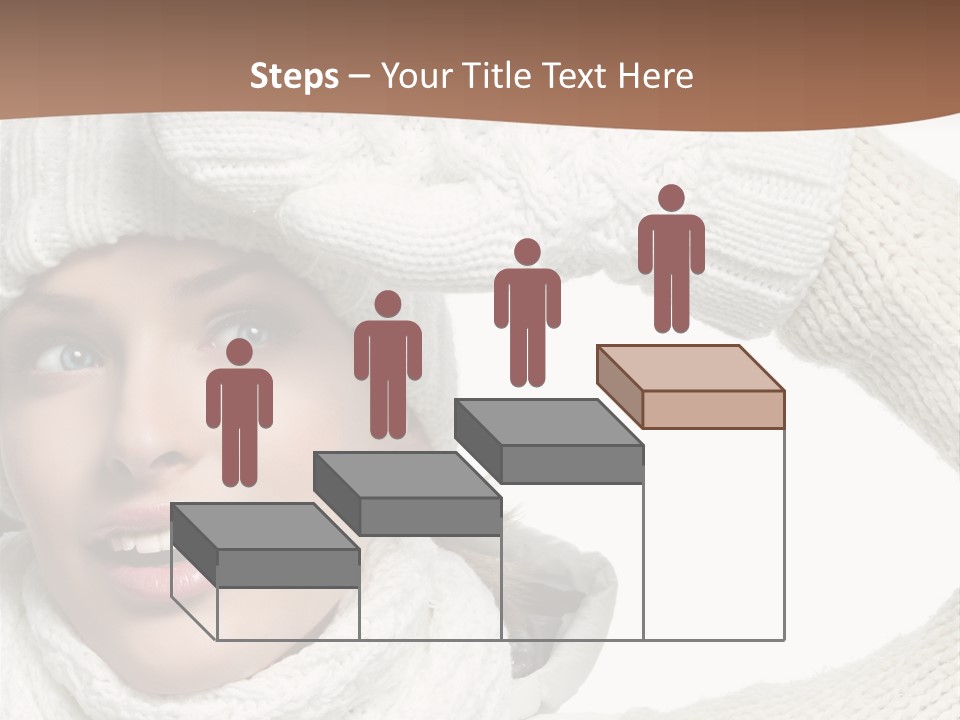 Woman Winter One Woman Only PowerPoint Template