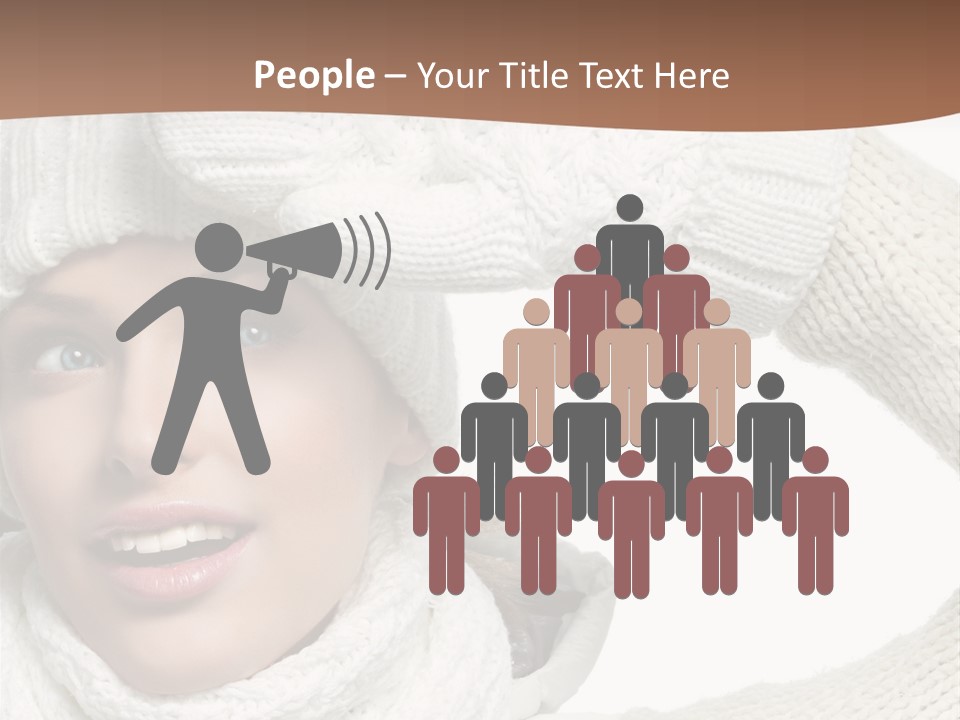 Woman Winter One Woman Only PowerPoint Template