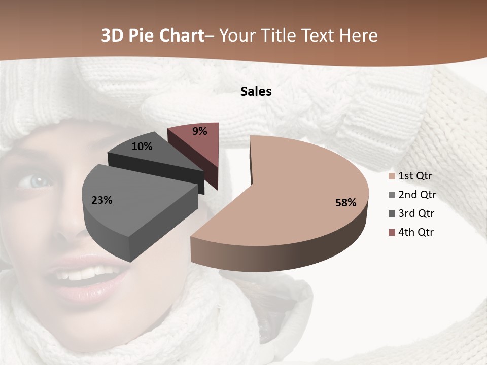 Woman Winter One Woman Only PowerPoint Template